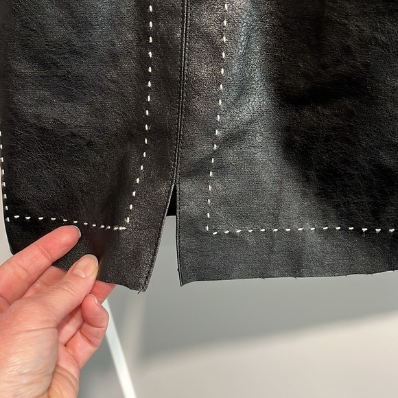 Altar’d State Black Faux Leather Mini Skirt Small EUC - Picture 2 of 9